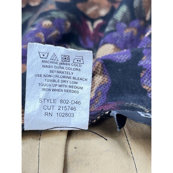 Briggs NY Floral Dark Red Purple Maxi Skirt 16 90s Whimsigoth Fairy Grunge Soft - Picture 6 of 11